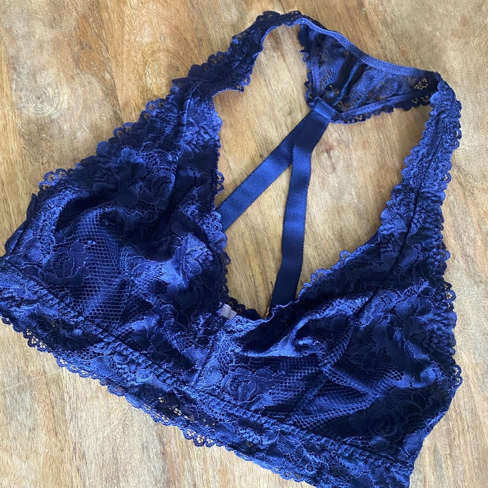 Savage x Fenty Blue Halter Bralette 1X